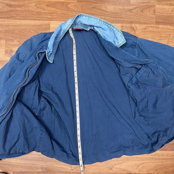 Mickey INC Womens Blue Embroidered Long Sleeve Denim Canvas Jacket Size Small - Picture 10 of 14